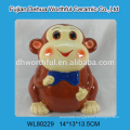 Fashionable monkey shaped ceramic money box for kids